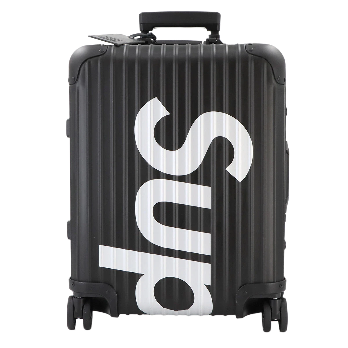 RIMOWA Supreme Topas Multi-wheel 45L Luggage Aluminum Alloy Black