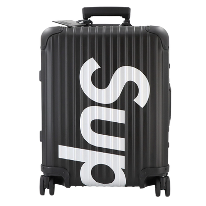 RIMOWA Supreme Topas Multi-wheel 45L Luggage Aluminum Alloy Black