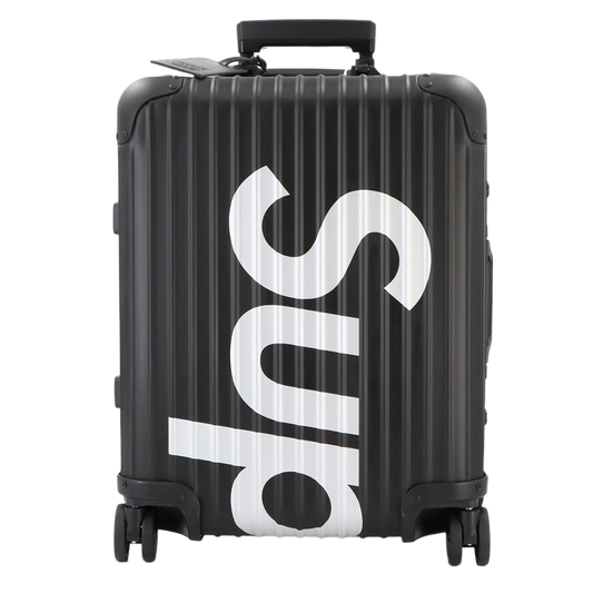 RIMOWA Supreme Topas Multi-wheel 45L Luggage Aluminum Alloy Black