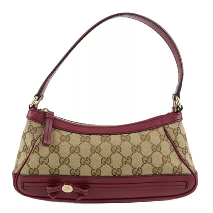 GUCCI Mayfair GG Canvas Leather Shoulder Bag