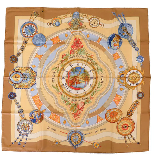 HERMES Carre90 "The Ronde of Time" Scarf