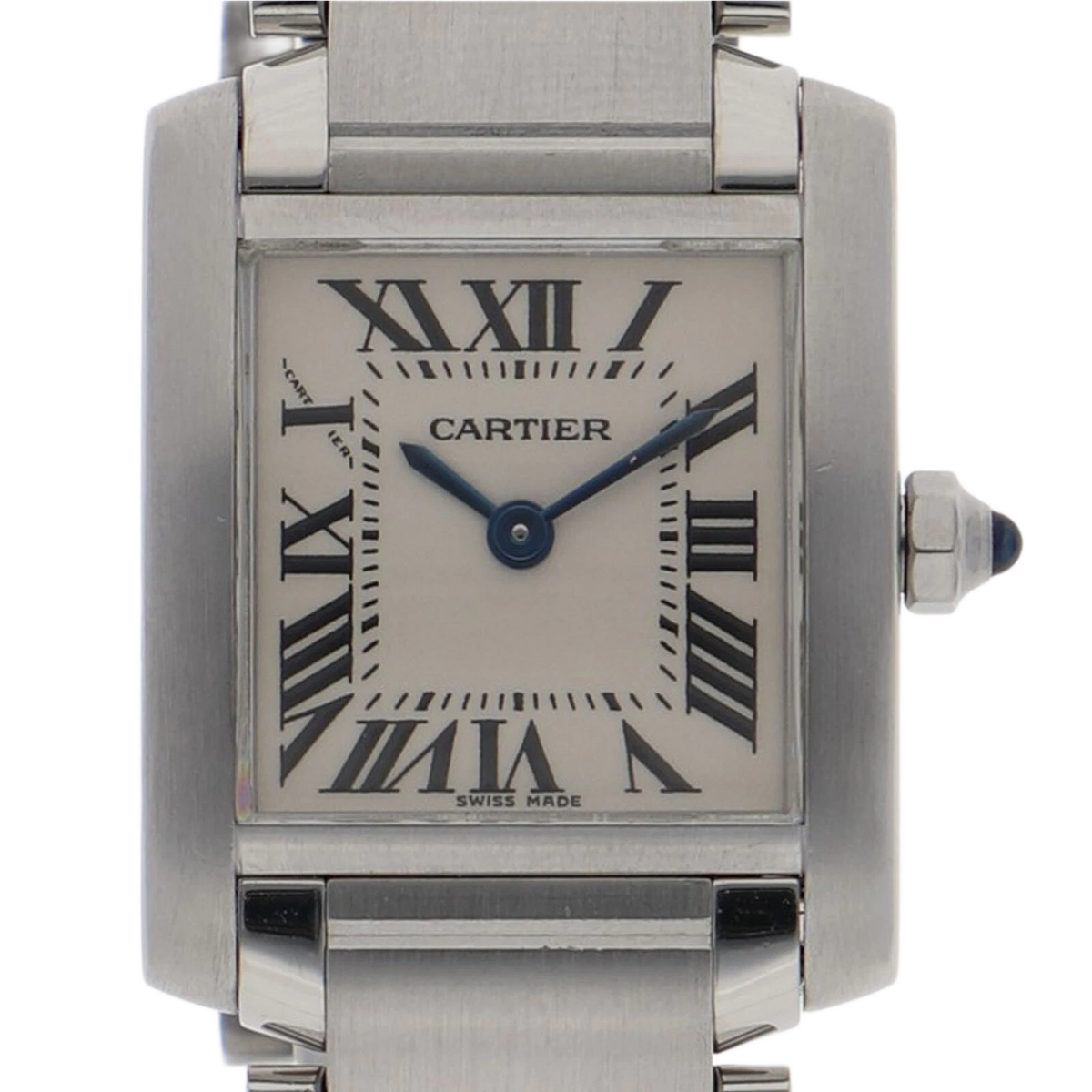 CARTIER Tank Francais Watch Stainless Steel Quartz Women's