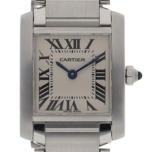 CARTIER Tank Francais Watch Stainless Steel Quartz Women's