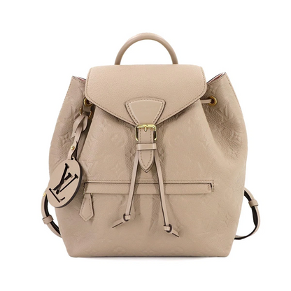 Louis Vuitton Montsouris PM Backpack in Monogram Empreinte Leather (Tourterelle)