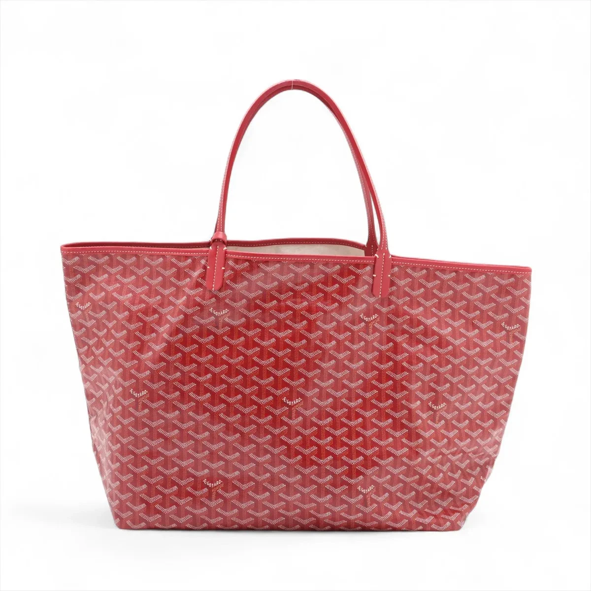 Goyard Saint Louis GM PVC x Leather Tote Bag Red