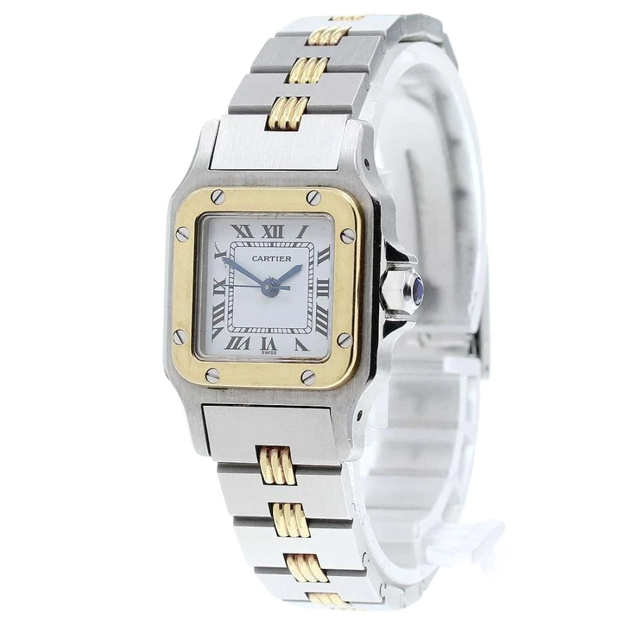 CARTIER Santos Galbee SM Godron Bracelet Automatic Ladies