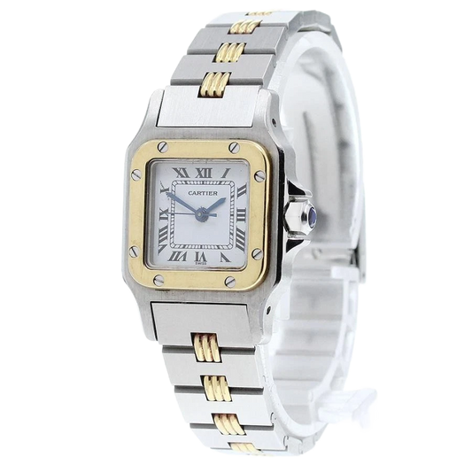 CARTIER Santos Galbee SM Godron Bracelet Automatic Ladies