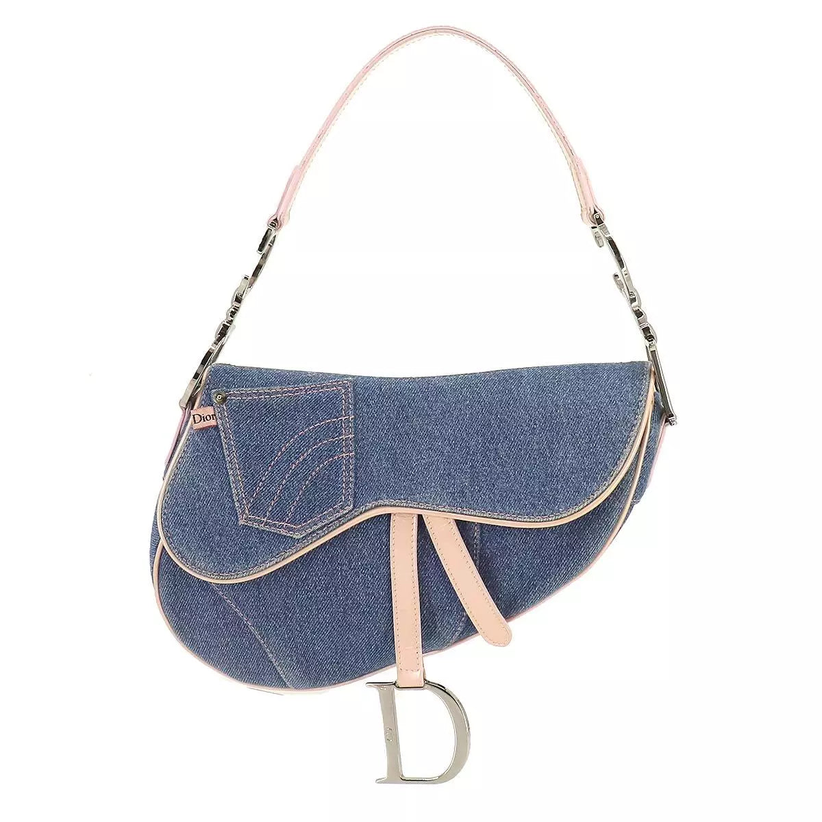 Auth Christian Dior Saddle Bag Shoulder Bag