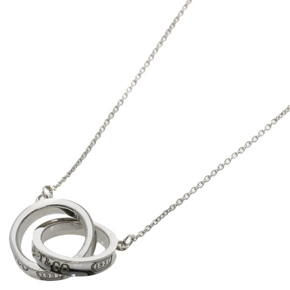TIFFANY & Co. 1837 Interlocking Circle Necklace Silver Ladies