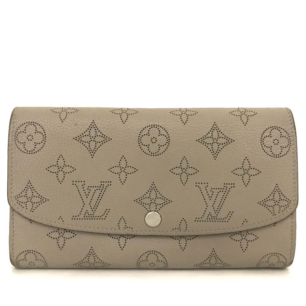 Louis Vuitton Mahina Portefeuille Iris Leather Bifold Long Wallet
