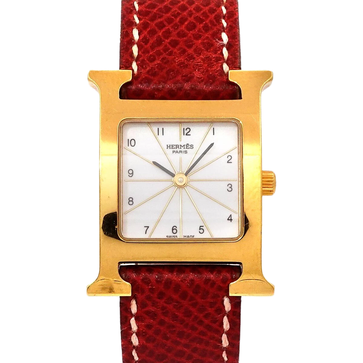 HERMES H Watch HH1 201 Quartz White Dial Ladies Watch