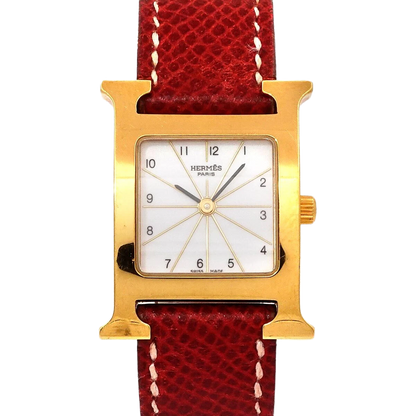 HERMES H Watch HH1 201 Quartz White Dial Ladies Watch