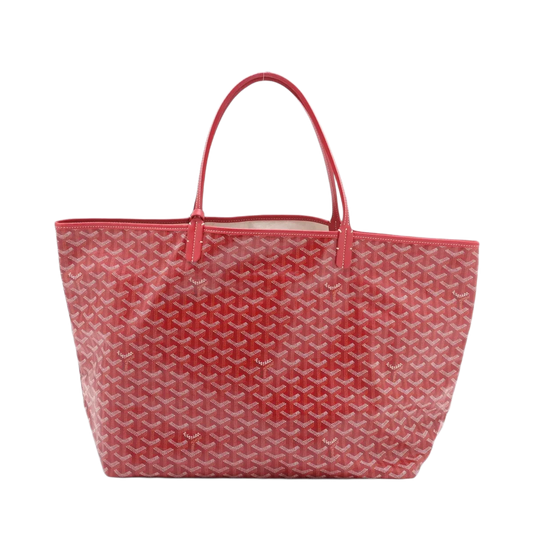 Goyard Saint Louis GM PVC x Leather Tote Bag Red