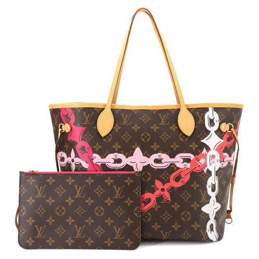 Louis Vuitton Neverfull MM in Monogram Canvas with Fuchsia Interior