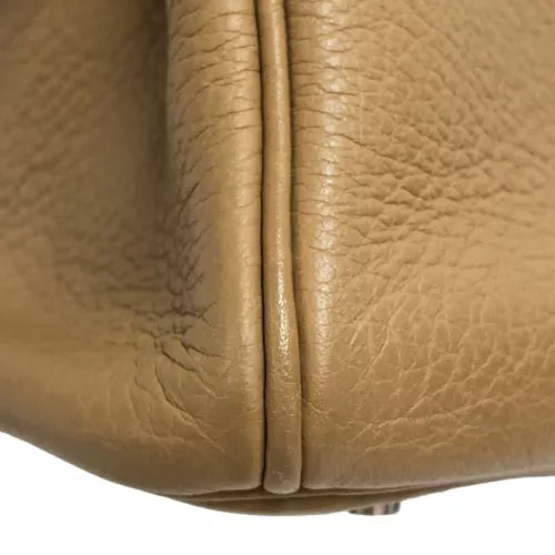 HERMES Birkin 30 Handbag In Tabak Camel Taurillon Clemence Leather