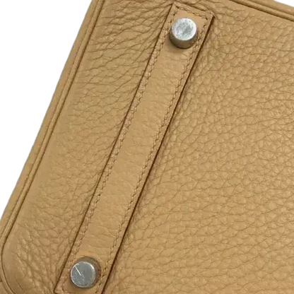 HERMES Birkin 30 Handbag In Tabak Camel Taurillon Clemence Leather