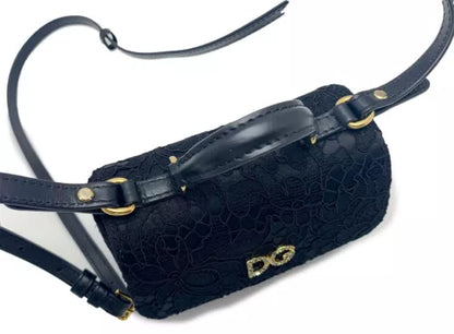 Dolce & Gabbana Lace Logo Mini Shoulder Bag