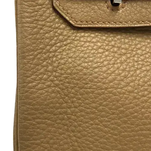 HERMES Birkin 30 Handbag In Tabak Camel Taurillon Clemence Leather