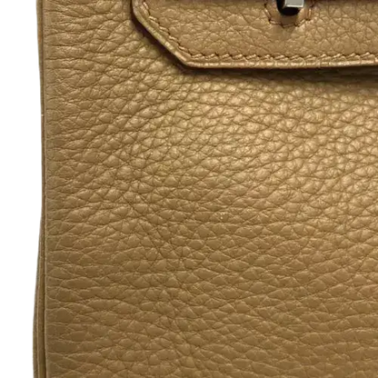 HERMES Birkin 30 Handbag In Tabak Camel Taurillon Clemence Leather