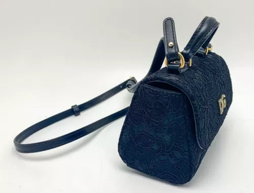 Dolce & Gabbana Lace Logo Mini Shoulder Bag