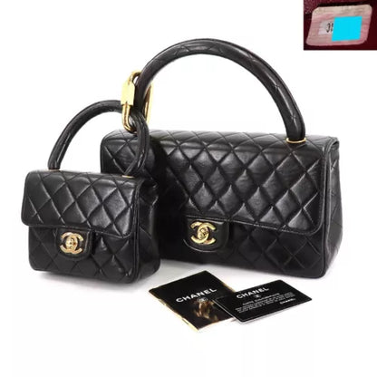 CHANEL Matelasse Pair Hand Bag