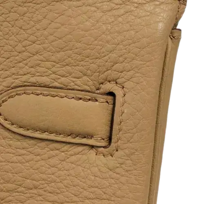 HERMES Birkin 30 Handbag In Tabak Camel Taurillon Clemence Leather