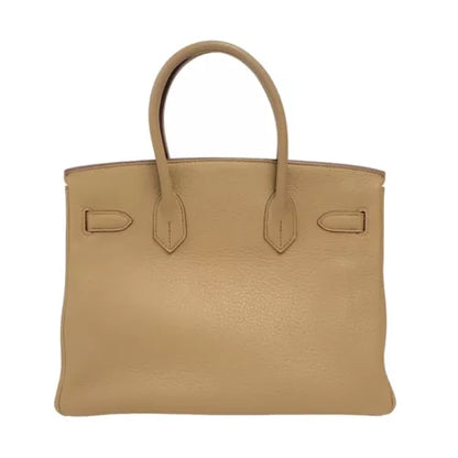 HERMES Birkin 30 Handbag In Tabak Camel Taurillon Clemence Leather