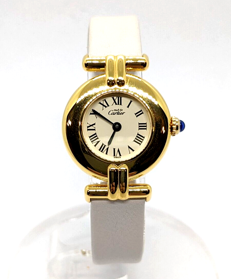 Cartier Must Colisee Roman Index Watch Wristwatch SM Women's White Dial