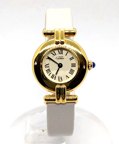 Cartier Must Colisee Roman Index Watch Wristwatch SM Women's White Dial