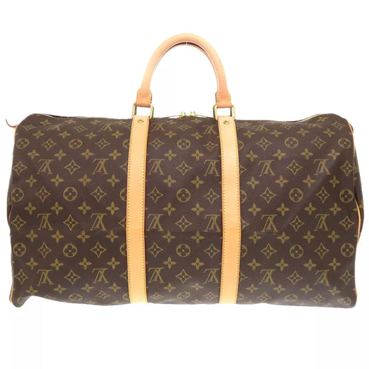 LOUIS VUITTON Monogram Keepall 50 Duffle Bag – Brown