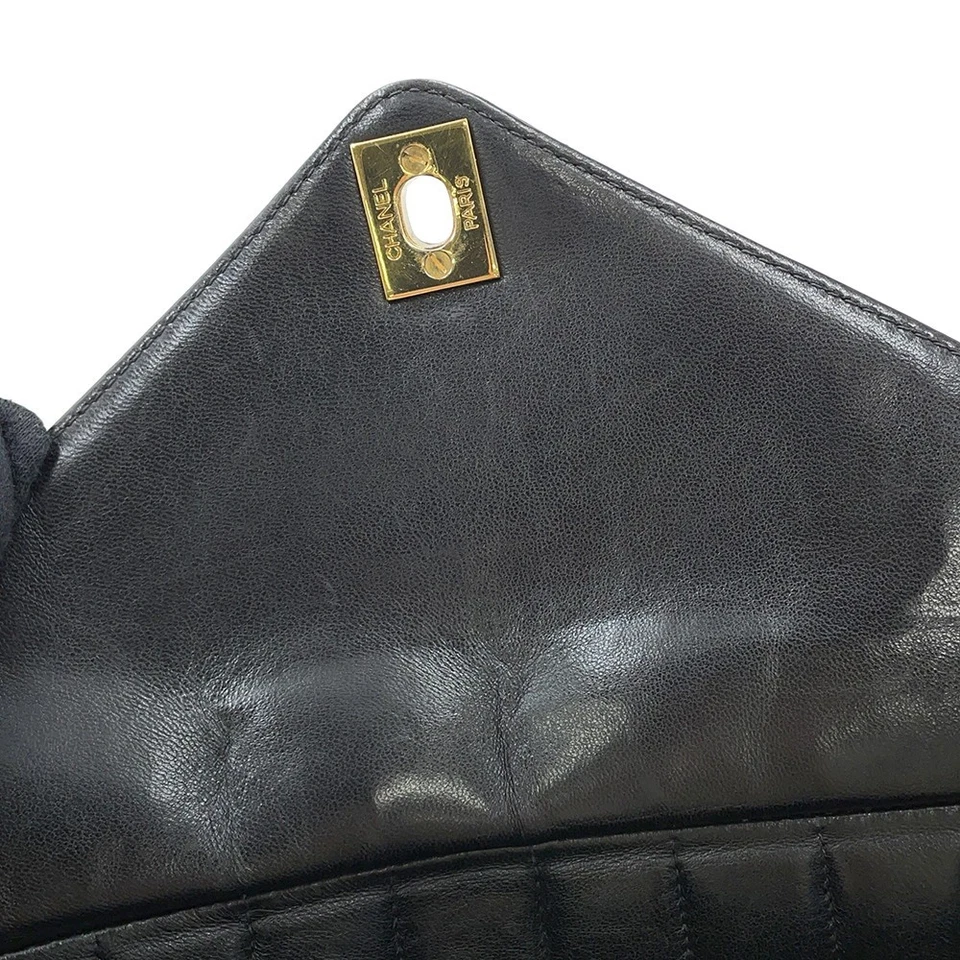 Chanel Mademoiselle Chain Shoulder Bag with Tassel in Black Lambskin