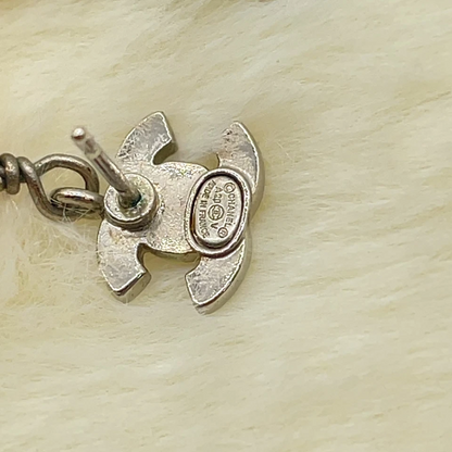 Chanel Coco Mark Swing Pearl & Rhinestone Earrings