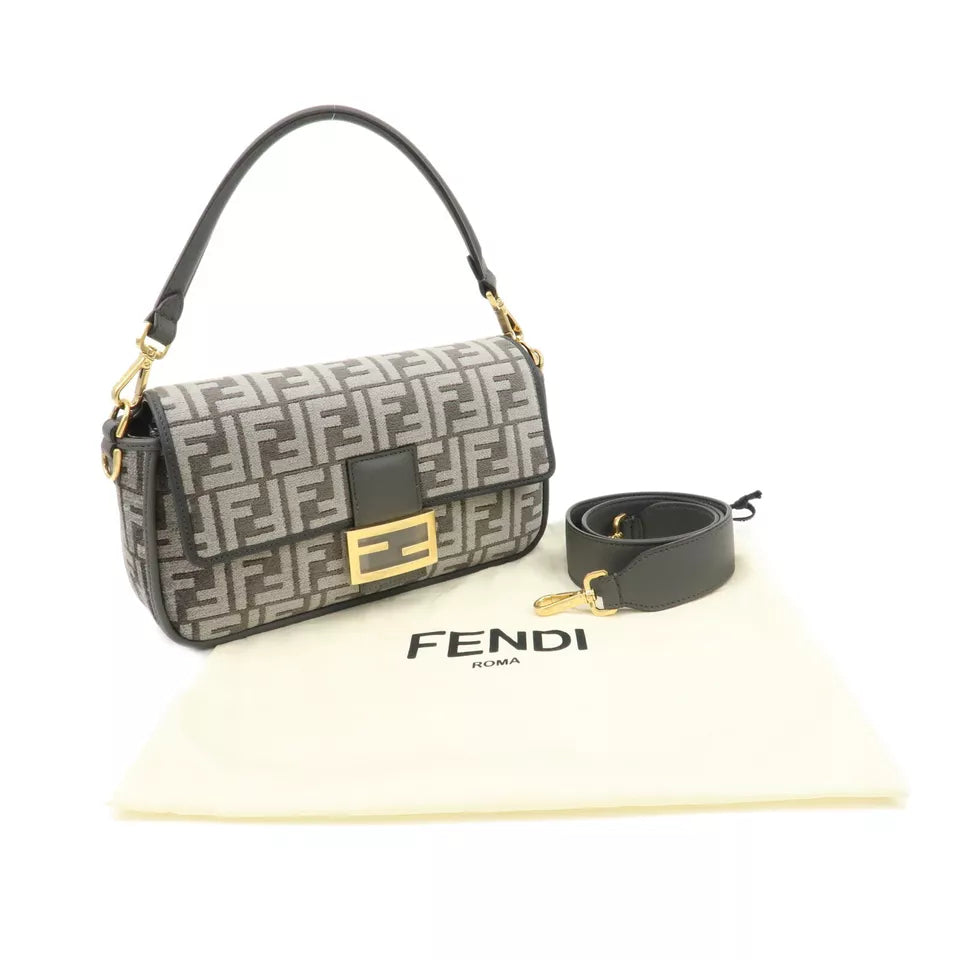 FENDI Zucca Chenille Mamma Bucket Shoulder Bag