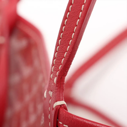Goyard Saint Louis GM PVC x Leather Tote Bag Red