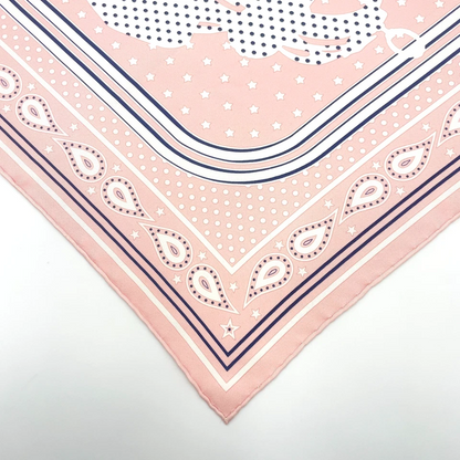 Hermès Carré 55 Brides de Gala Scarf in Pink x Multicolor Silk