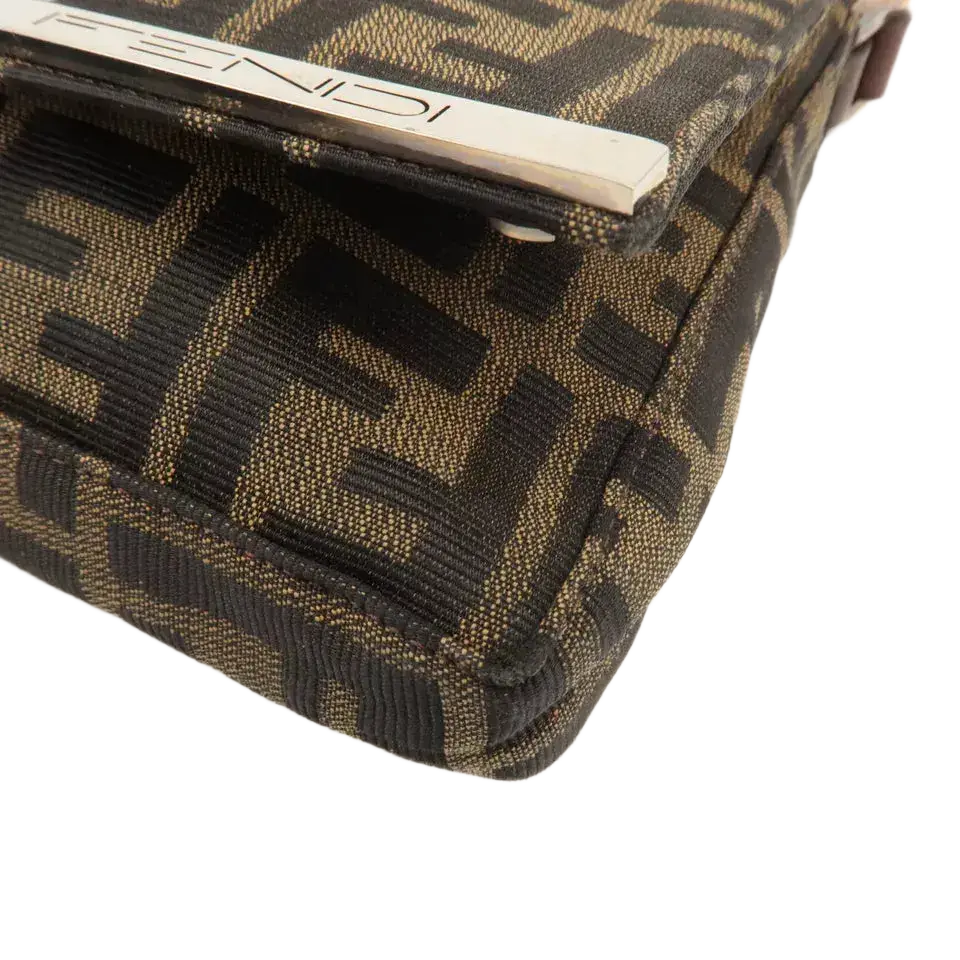 FENDI Zucca Canvas Leather One-Shoulder Bag