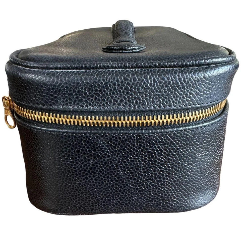 CHANEL Coco Mark Caviar Vanity Bag