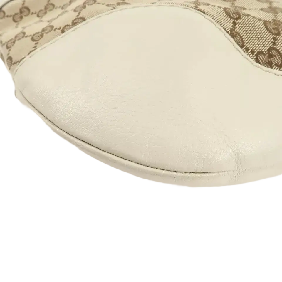 GUCCI GG Canvas Leather One Shoulder Bag