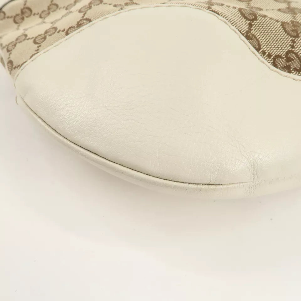 GUCCI GG Canvas Leather One Shoulder Bag