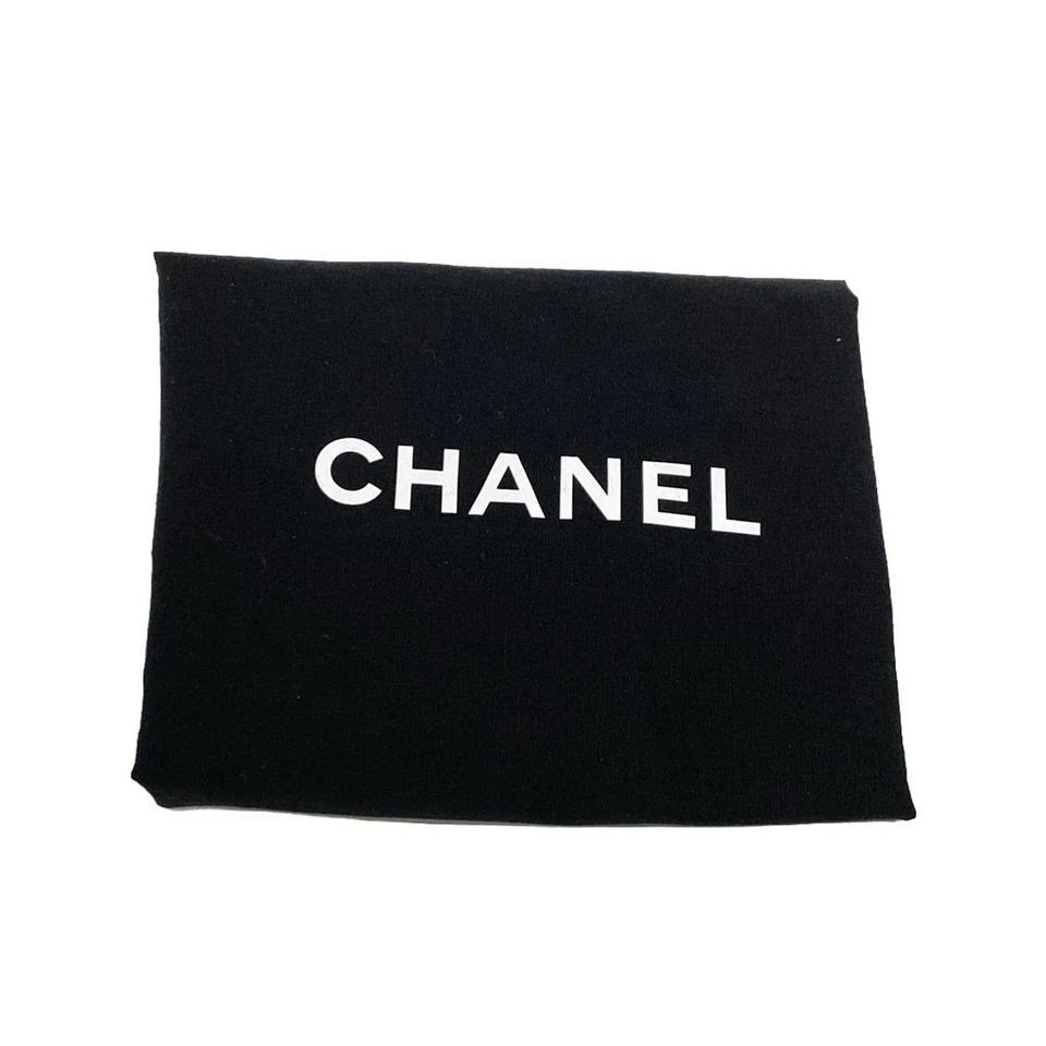CHANEL 2-WAY Logo Plate Chain Shoulder Gold Hardware Light gray