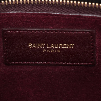Saint Laurent Paris Sac de Jour Leather 2 Way Handbag Bordeaux
