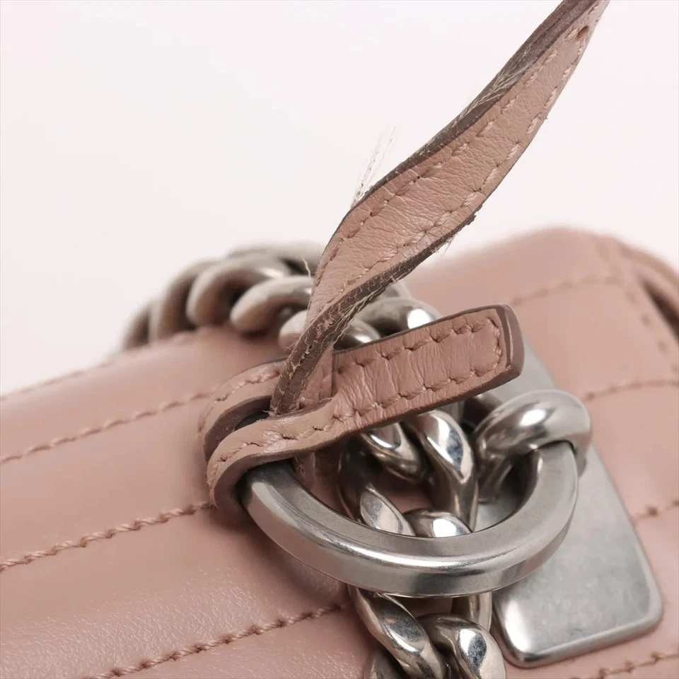 Prada Diagramme Leather Chain Shoulder Bag in Pink