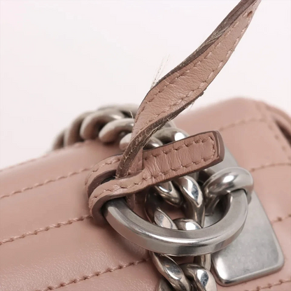 Prada Diagramme Leather Chain Shoulder Bag in Pink