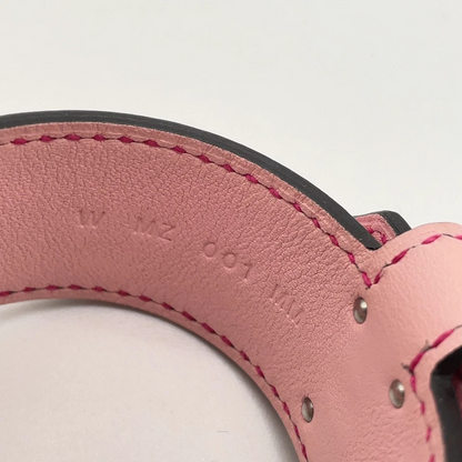 Hermès Kelly Twist GM Double Engraved Leather Bracelet in Pink