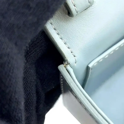 CELINE Triomphe Shoulder Bag Size Mini Calf Leather Light Blue