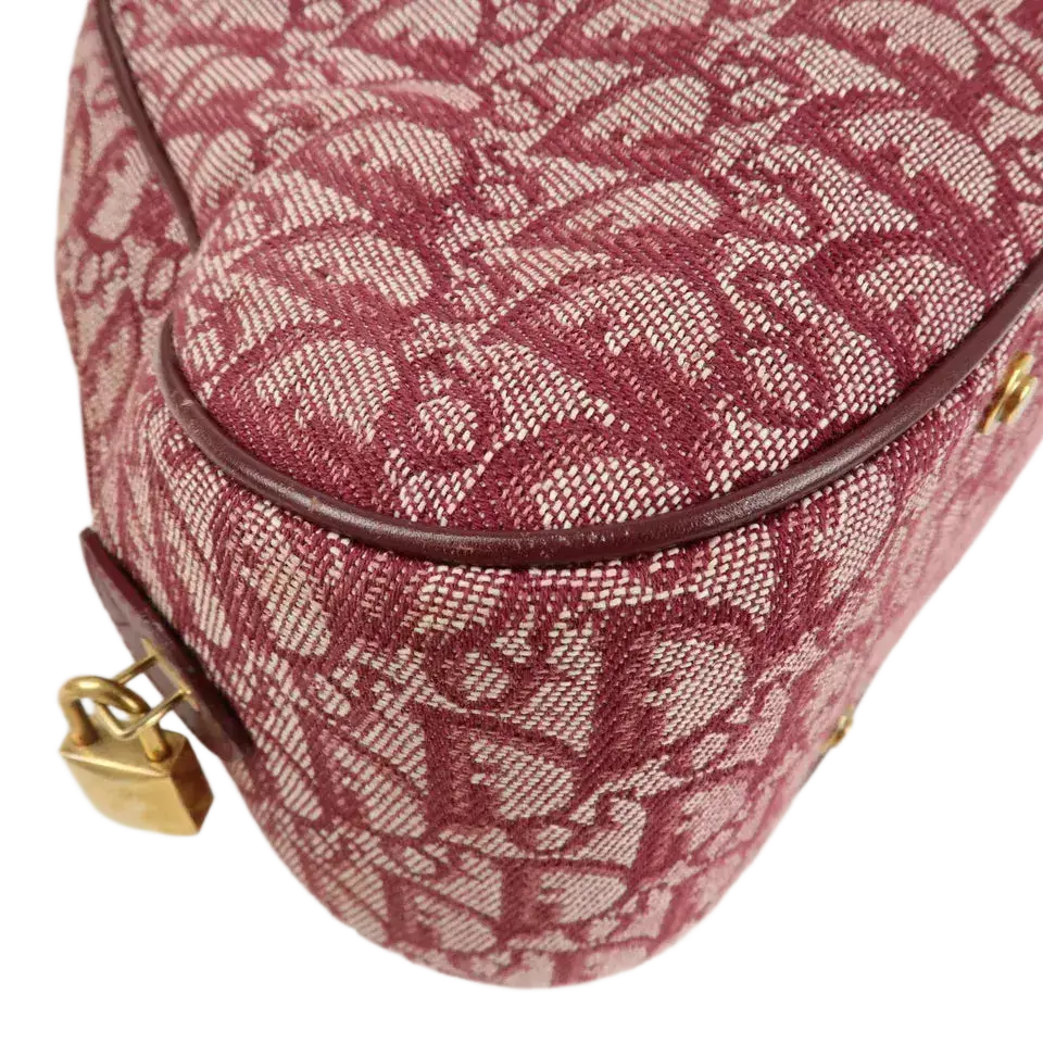 Christian Dior Trotter Canvas Leather Boston Bag