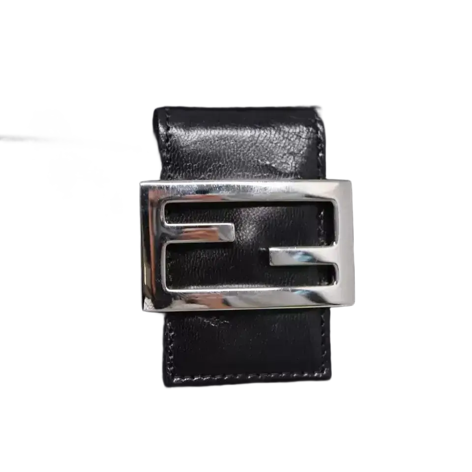 FENDI Mamma Baguette Shoulder Bag – Black Nylon