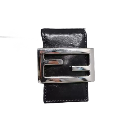 FENDI Mamma Baguette Shoulder Bag – Black Nylon