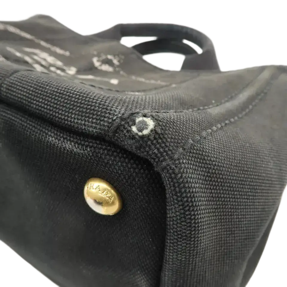 PRADA Logo Canapa Canvas 2way Tote Bag
