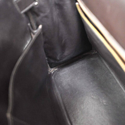 HERMES KELLY 28 HAND BAG ◯C CADENA BOX CALF LEATHER CAFE FRANCE VINTAGE boom2hanten